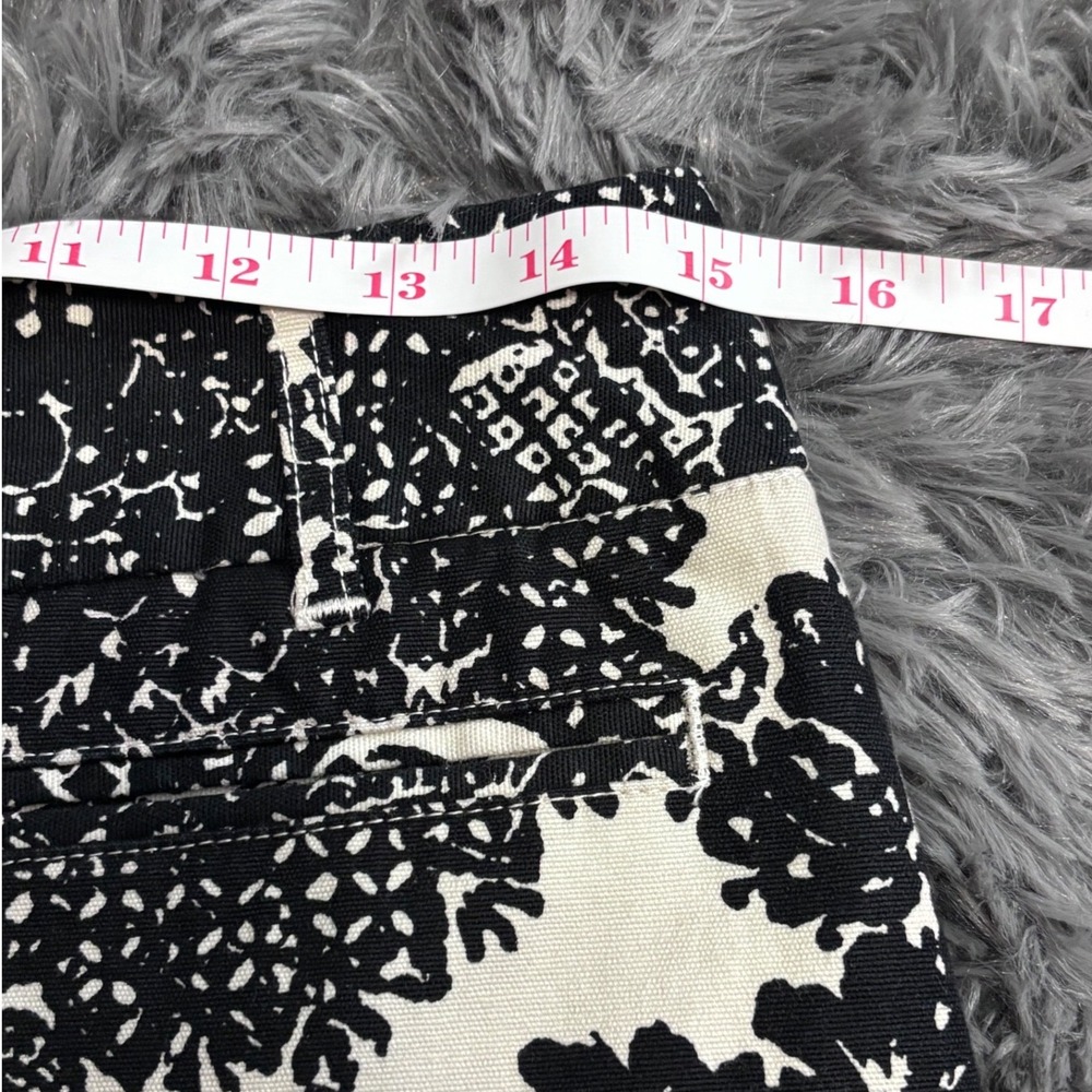 Talbots Womens Size 6 Black White Damask Paisley Print A-Line Stretch Skirt - Picture 9 of 10